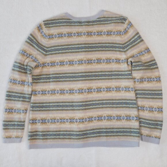 Lands' End Southwestern Print Cashmere Cardigan | Muted Colors | EUC | Large P - Picture 10 of 11